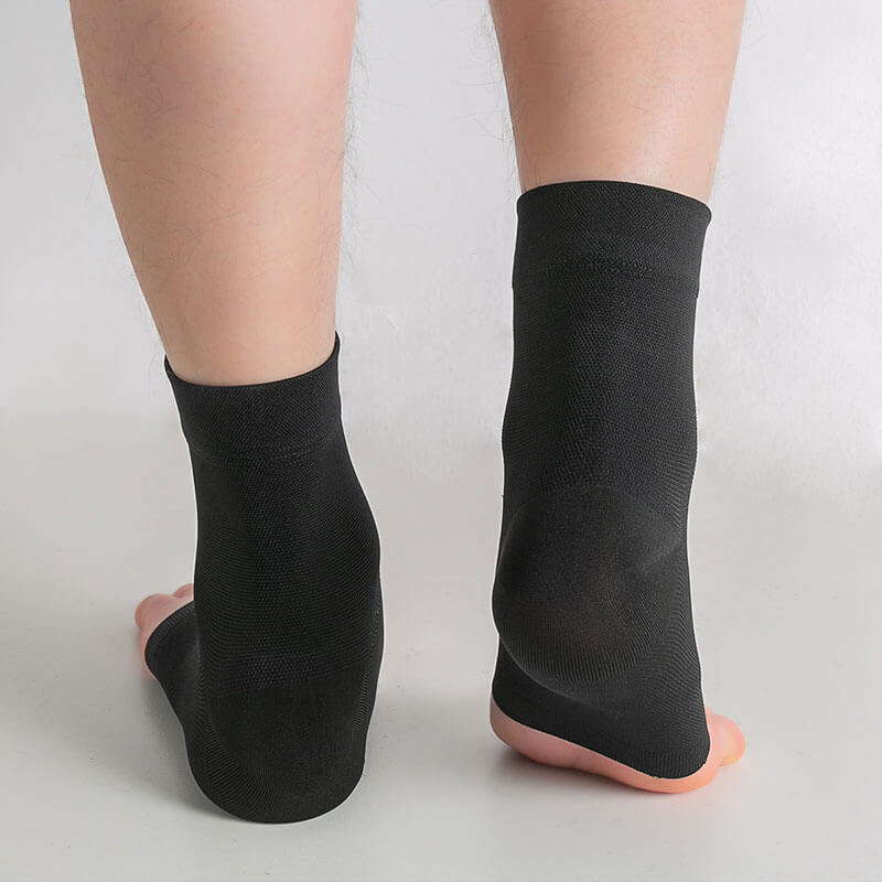 black color ankle support socks for running