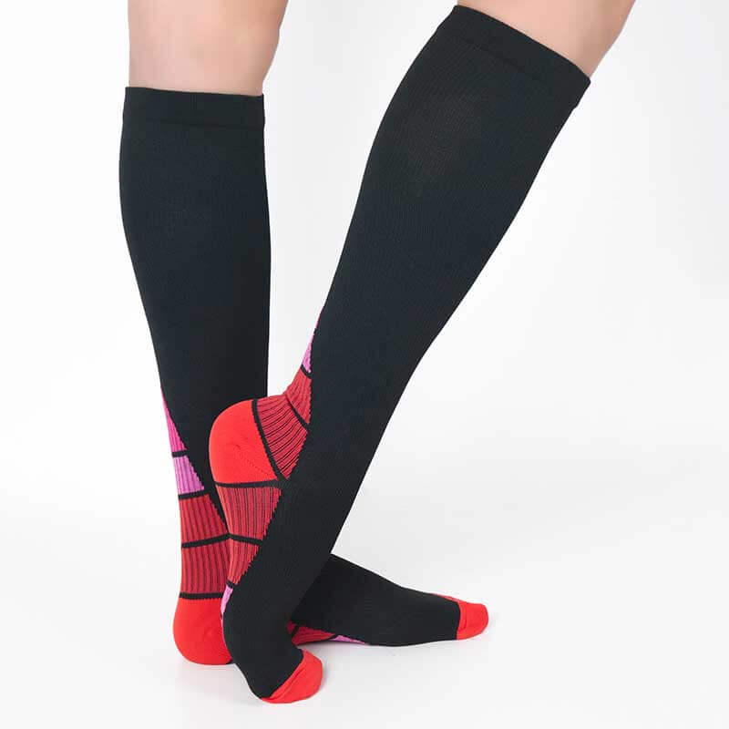 black and red sports socks