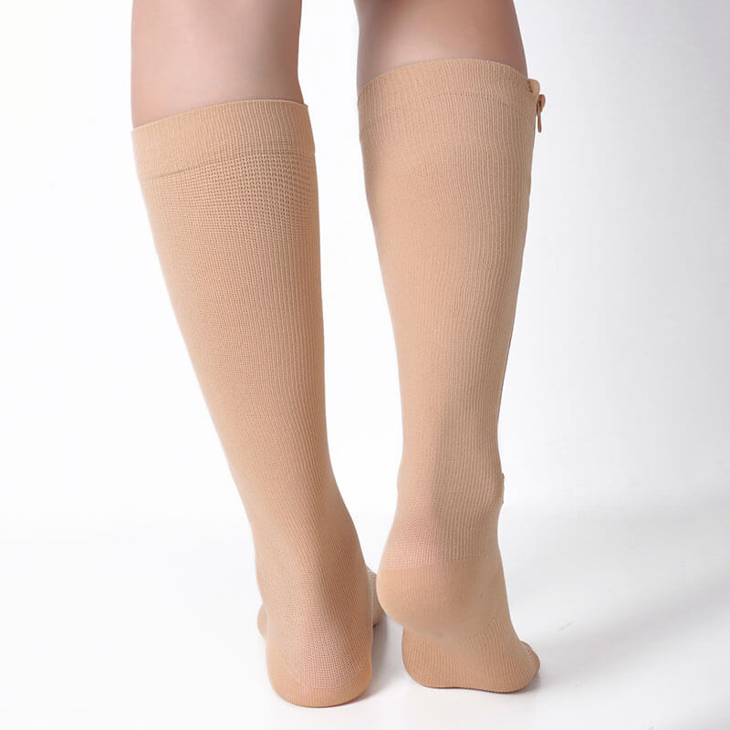 back view compression socks and varicose veins