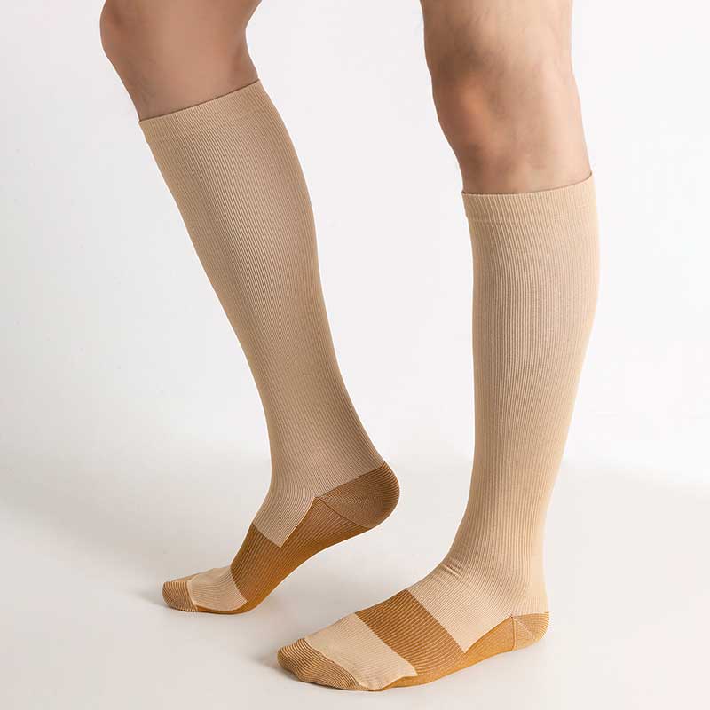 copper infused compression socks side view