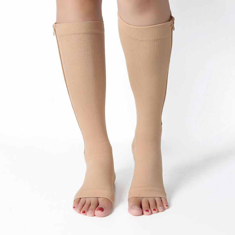 nude color knee high socks